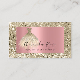 Champaign Gold Wedding Event Planner Fashion Rose Terminkarte