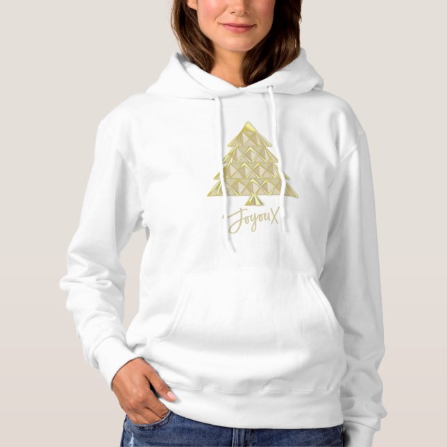 Champaign Joyoux Noel Christmas T-Shirt Hoodie (Vorderseite)