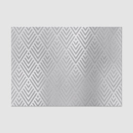 Champaign Silver Gray Metallic Zickzack Art Deco Seidenpapier