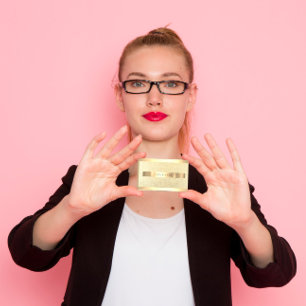 Champaigne Gold Metallic Frame Imitate Luxus Look Visitenkarte