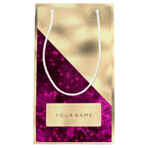 Champaigne Imitat-Goldnamen-Funken-Fuchsien-Rosa Kleine Geschenktüte