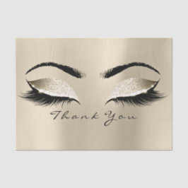 Champaigne Sepia BridalGold Glitzer Vielen Dank Seidenpapier