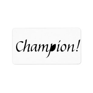 Champion Adressaufkleber