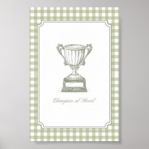 Champion at Heart Vintage-Trophäen-Wandkunst Poster