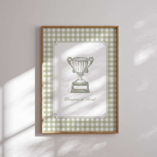 Champion at Heart Vintage Trophy Wall Art Poster (Von Creator hochgeladen)