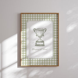 Champion at Heart Vintage-Trophy-Wandkunst Poster