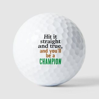 Champion Ball Quote | Engraved Golf Ball Prints 