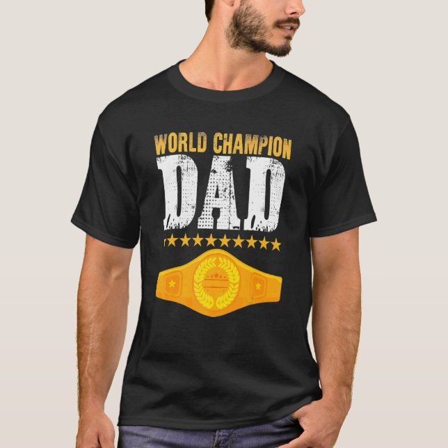 Champion Belt Vatertag von Kids Vater T-Shirt (Vorderseite)
