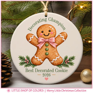 Champion der individuellen Weihnachtsplätzchen-Dek Keramik Ornament