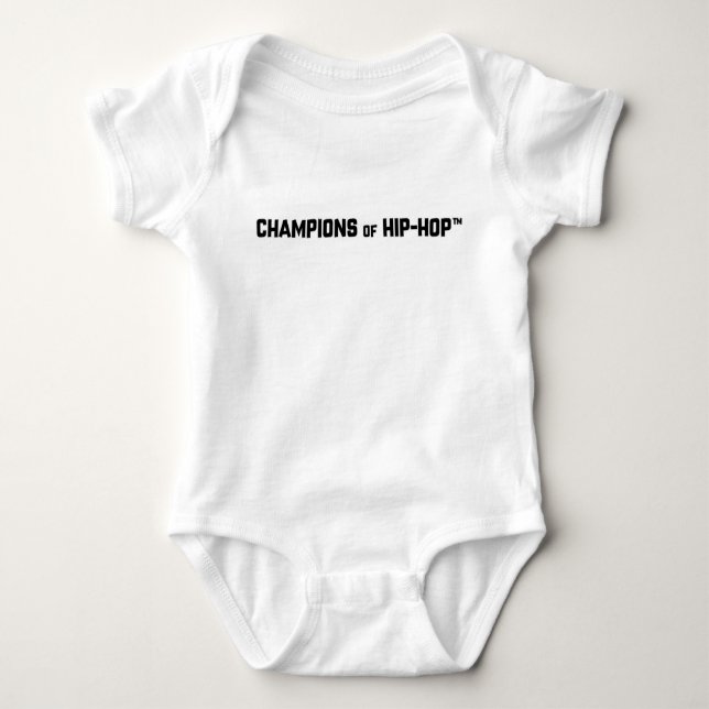 CHAMPION DES ANGESAGT-HOP-Baby-Bodysuit Baby Strampler (Vorderseite)