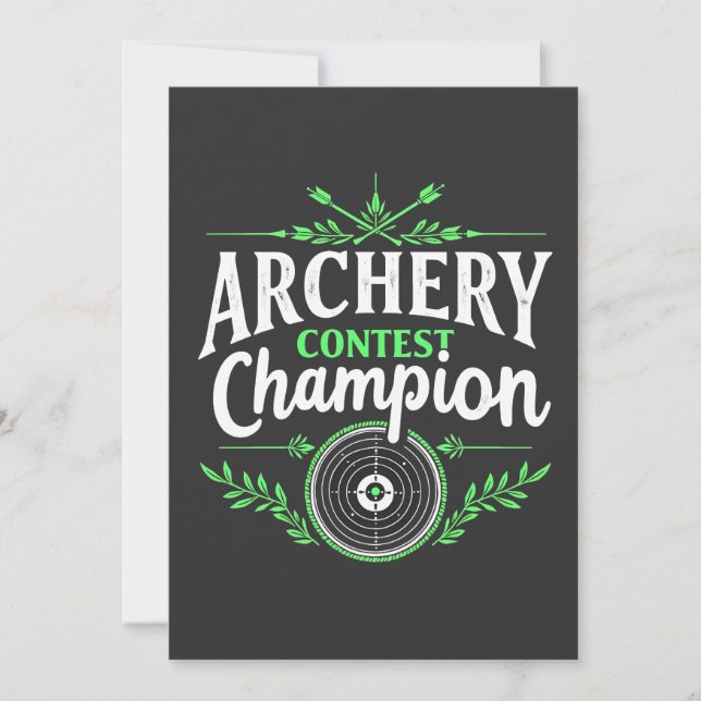 Champion des Bogenwettbewerbs Bow and Arrow Ankündigung (Vorderseite)