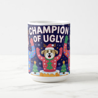 Champion des hässlichen Weihnachtspullovers Kaffeetasse