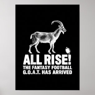 Champion Fantasy Football Goat Geschenk Poster
