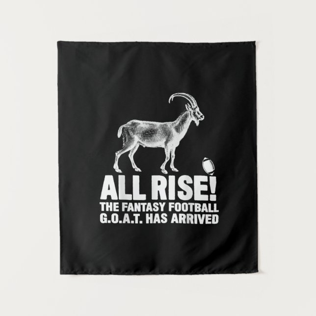Champion Fantasy Football Goat Geschenk Wandteppich (Vorderseite)