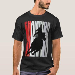 Champion-Fassrennen-Reitsport Rote Cowgirl Wi T-Shirt