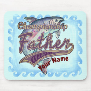 Champion Fishing Vater individuelle Name Mousepad