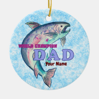 Champion Fishing Vater Keramik Ornament