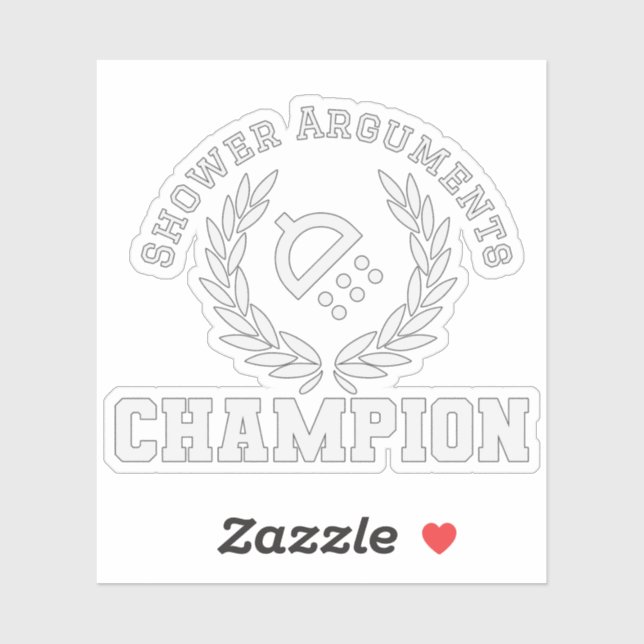 Champion für Duschargumente Aufkleber (Blatt)