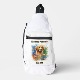 Champion Golden Retriever Glitzern mit Trophäe Crossbody Bag