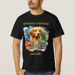 Champion Golden Retriever Glitzern mit Trophäe T-Shirt