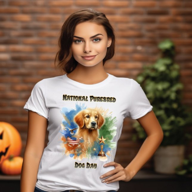 Champion Golden Retriever Glitzern mit Trophäe T-Shirt (Von Creator hochgeladen)