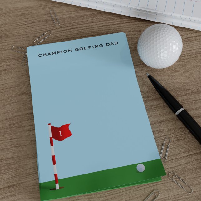 Champion Golfing Vater Blue und Green Post - Anmer Post-it Klebezettel (Von Creator hochgeladen)