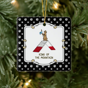 Champion King of the Berg Hund Agility lustig Keramikornament