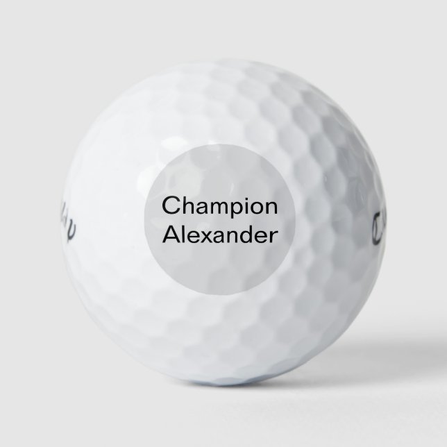 Champion mit individuellen Namen Golfbälle (Vorderseite)