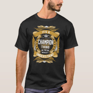 CHAMPION Name, CHAMPION Familienname Wappen T-Shirt