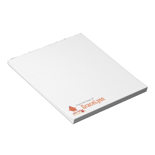 Champion Notepad, Red & Orange Yarn Notizblock (angewinkelt)