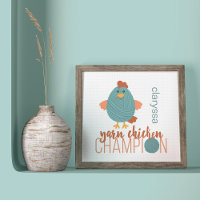 Champion Poster aus aquamarinem und rostfreiem Gar