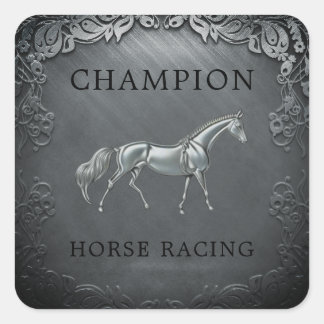 Champion Racing Championship in Graved Plaque Quadratischer Aufkleber