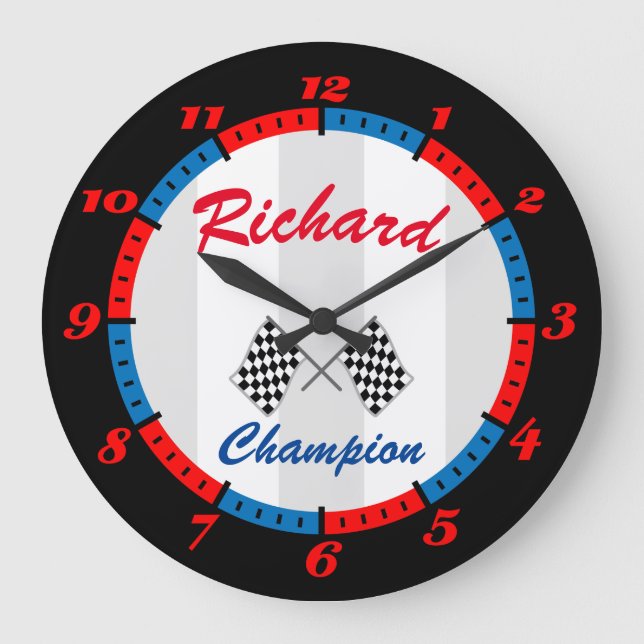 Champion Racing Wall Clock Große Wanduhr (Vorderseite)