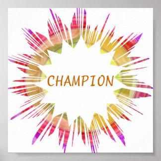 CHAMPION: Text bearbeiten für sich Poster