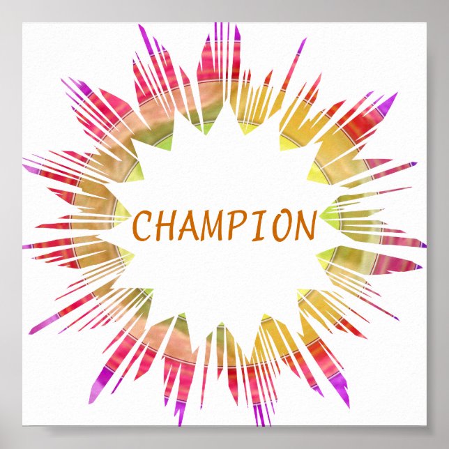 CHAMPION: Text bearbeiten für sich Poster (Vorne)