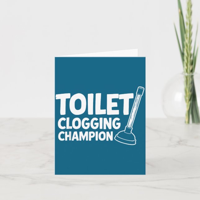 Champion-Toilettenverstopfungs-Meme Karte (Vorderseite)