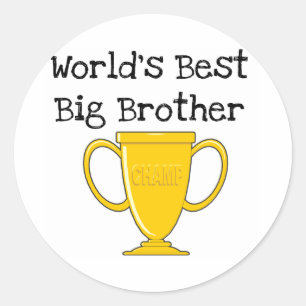Champion World's Best Big Brother Runder Aufkleber