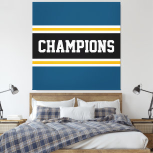 CHAMPIONS Bright Athletic Black Stripes Leinwanddruck