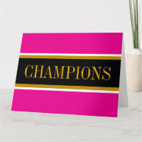 CHAMPIONS Hellrosa Schwarz Weiß Rennstreifen