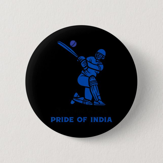 Champions In Blue Stolz Indiens Indischer Cricket  Button (Vorderseite)