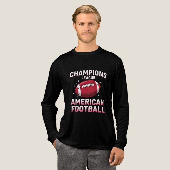 Champions League American Football Fan Design Tri-Blend Shirt (Volle Vorderseite)