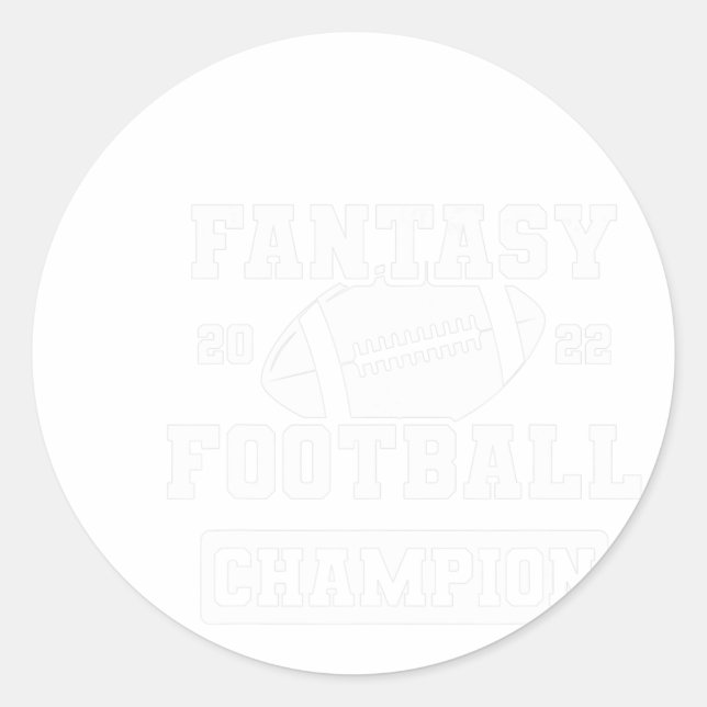 Champions-League-Sieger 2022 Fantasy Football Cham Runder Aufkleber (Vorderseite)