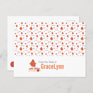 Champions mit Rot- und Orangengarn-Chicken-Champio Postkarte