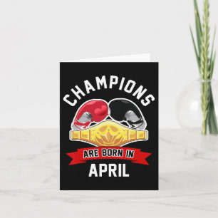 Champions sind Geboren im April Boxsport Geburtsta Karte