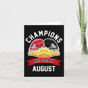 Champions sind Geboren im August Boxsport Geburtst Karte