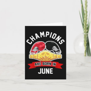 Champions sind im Juni Boxsport zum Geburtstag G G Karte