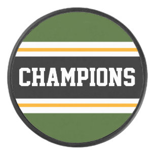 CHAMPIONS Spaß kühne grüne schwarze Eishockeymuste Eishockey Puck