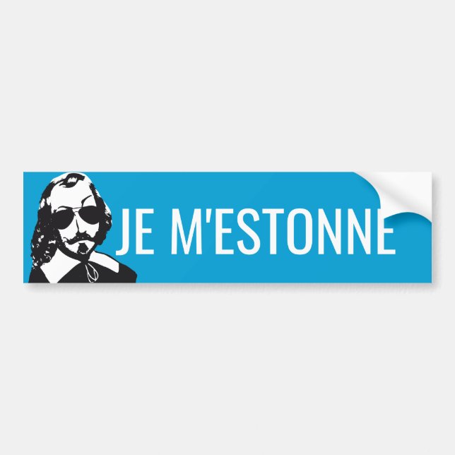 Champlain Hipster Québec je m'estonne - VOTRE TEXT Autoaufkleber (Vorne)