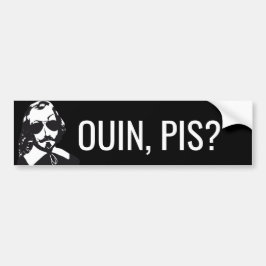 Champlain Hipster Québec ouin, oder? -VOTRE TEXTE Autoaufkleber