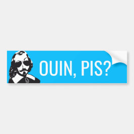 Champlain Hipster Québec ouin, oder? -VOTRE TEXTE Autoaufkleber